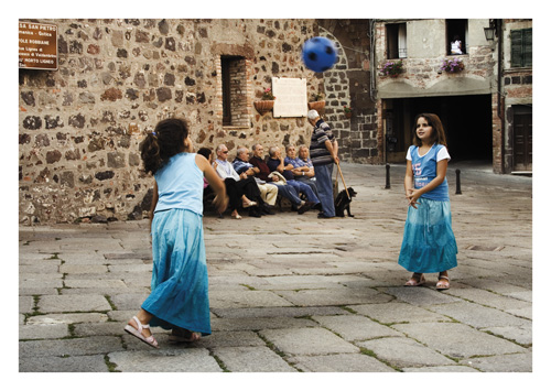 meisjes in blauw